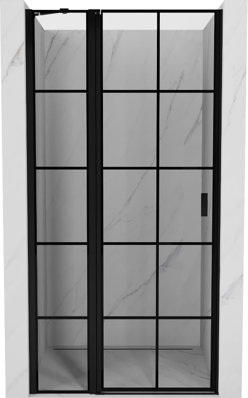 Drzwi prysznicowe Mexen Mist czarne 80 cm 1 szt