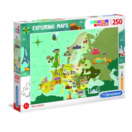 Puzzle 250 el. Exploring Maps Clementoni