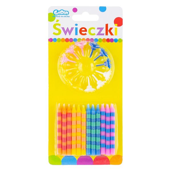 ŚWIECZKI URODZINOWE W PASKI