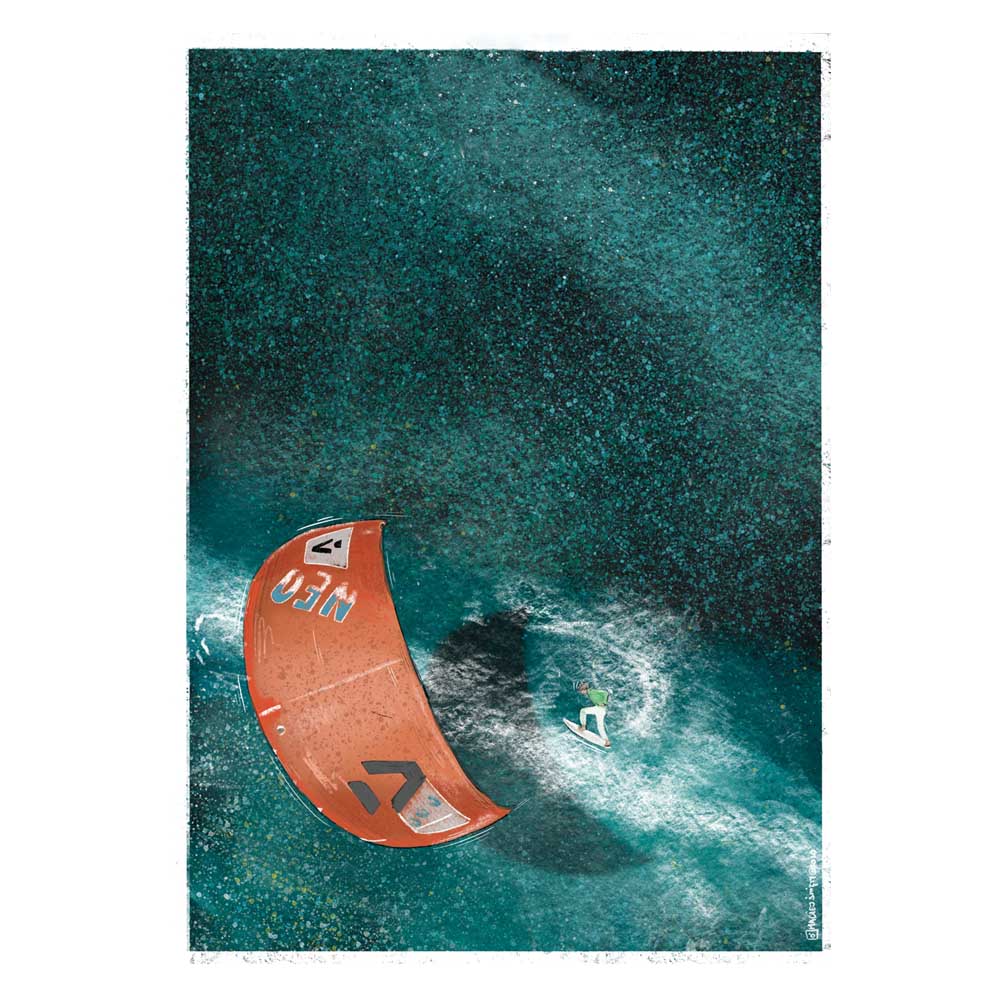 Plakat Orange Kite