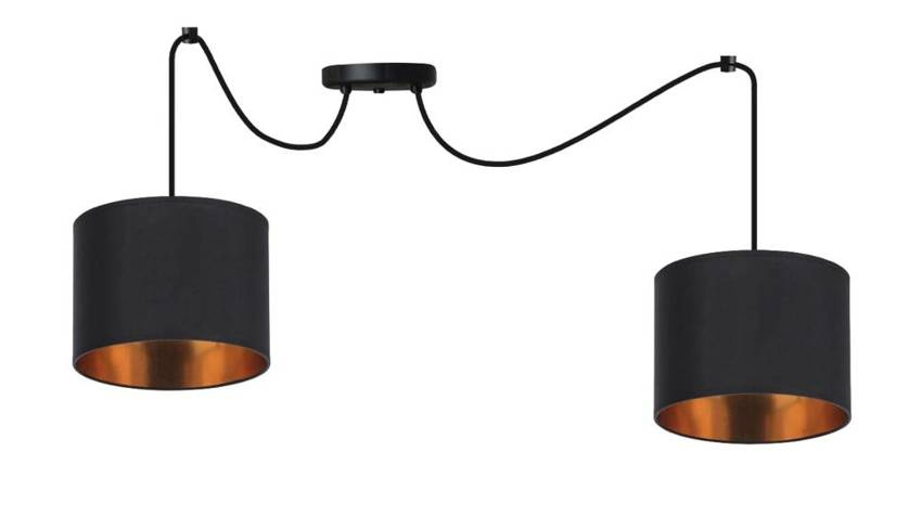 Lampa wisząca czarna 2xE27 Candida
