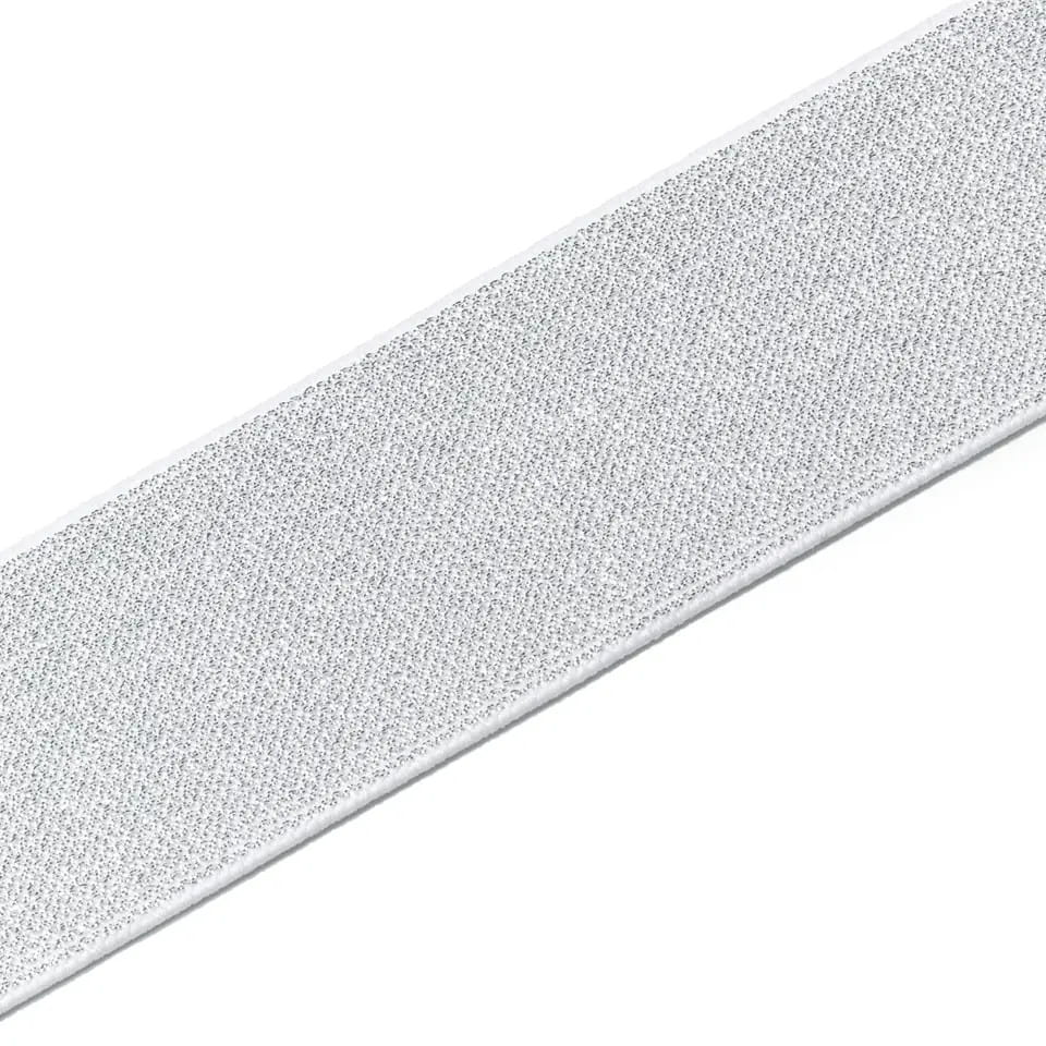 Guma dziana 50mm biało-srebrna PRYM 957465