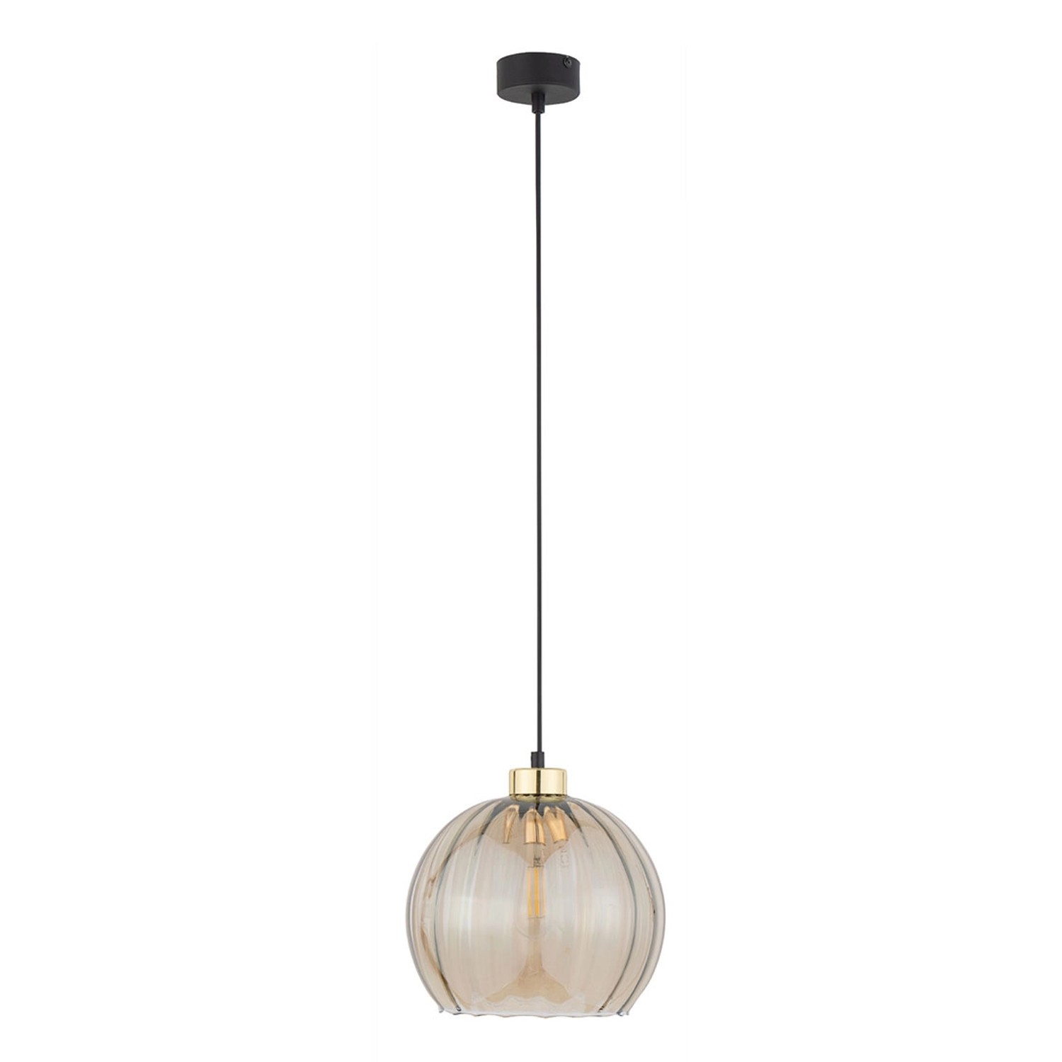 TK Lighting Lampa wisząca DEVI bursztyn 1xE27