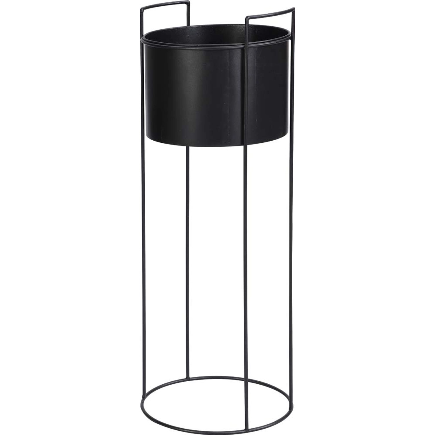 Kwietnik Loft L metal czarny - 75 x 27,5 cm
