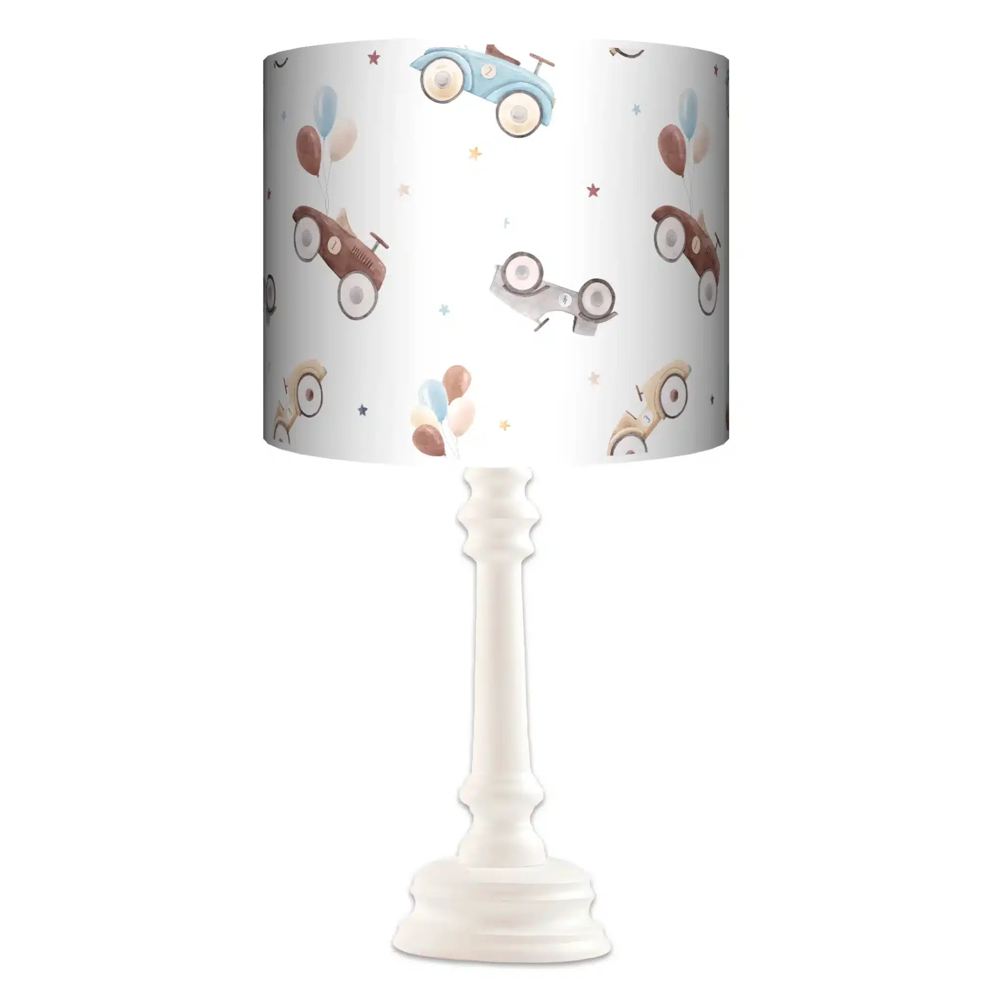 Lampa stojąca QUEEN Retro Autka - kolor podstawy do wyboru FL - biały