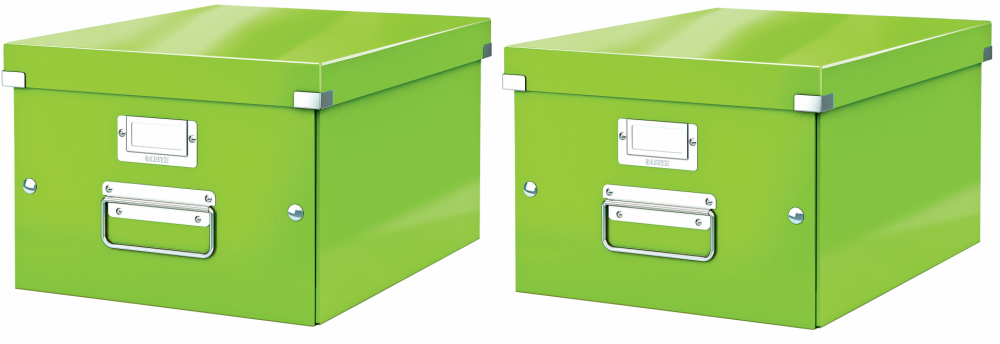 2x pudło uniwersalne Leitz Click&Store Wow, A4, zielony