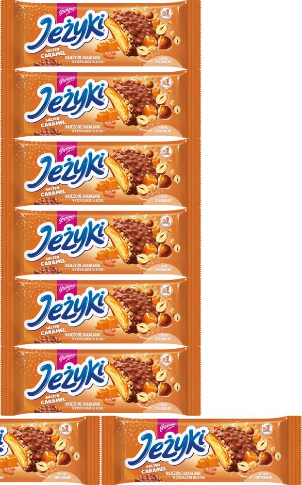 8x Ciastka Jeżyki, słony karmel, 140g
