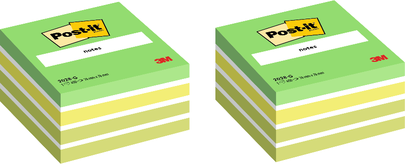 2x Karteczki samoprzylepne Post-it, 76x76mm, 450 karteczek, zielony neonowy