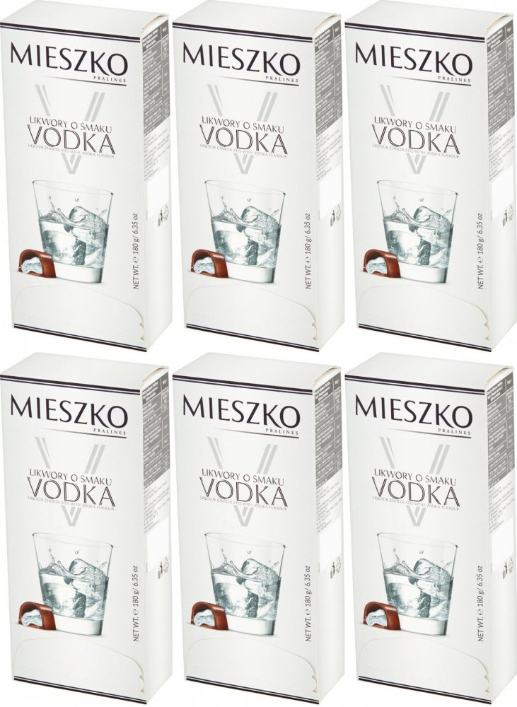 6x Praliny Mieszko Likwory Vodka, 180g