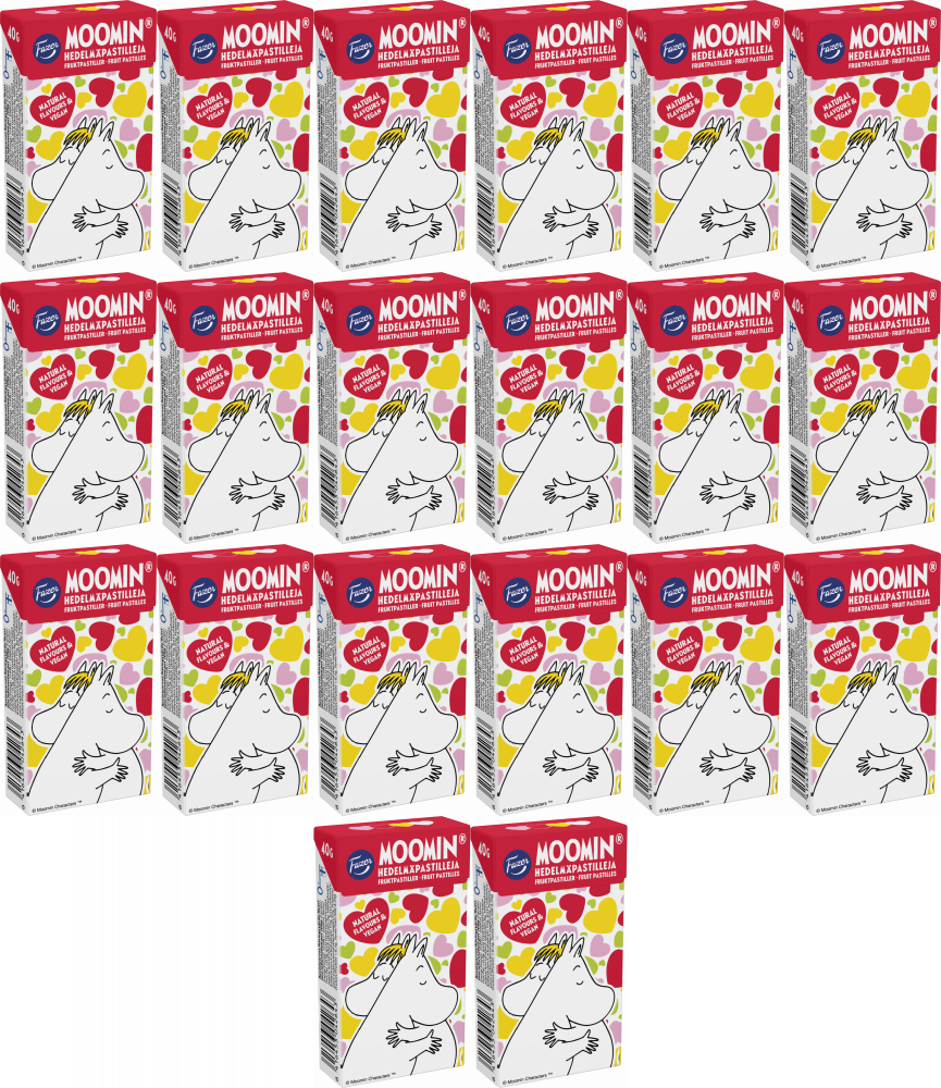20x Pastylki owocowe Fazer Moomin, owocowy, 40g