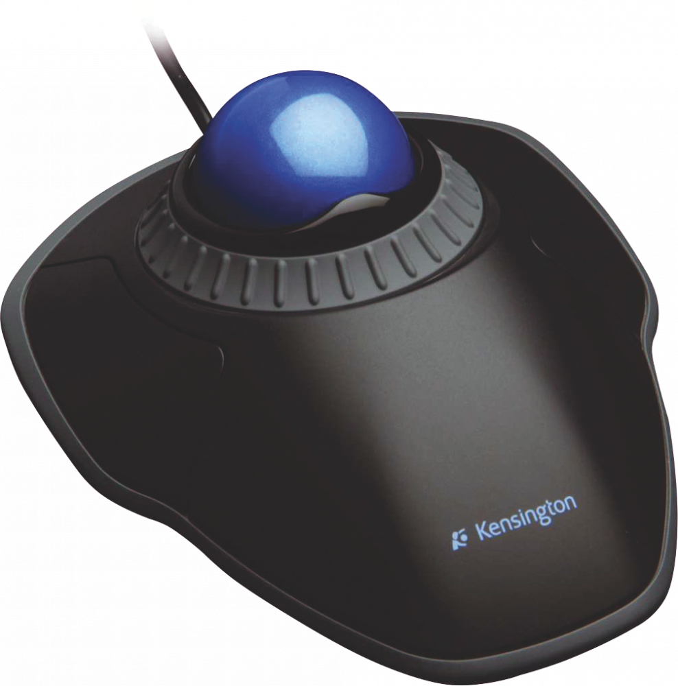 Trackball przewodowy z pierścieniem Kensington Orbit, optyczny, czarny