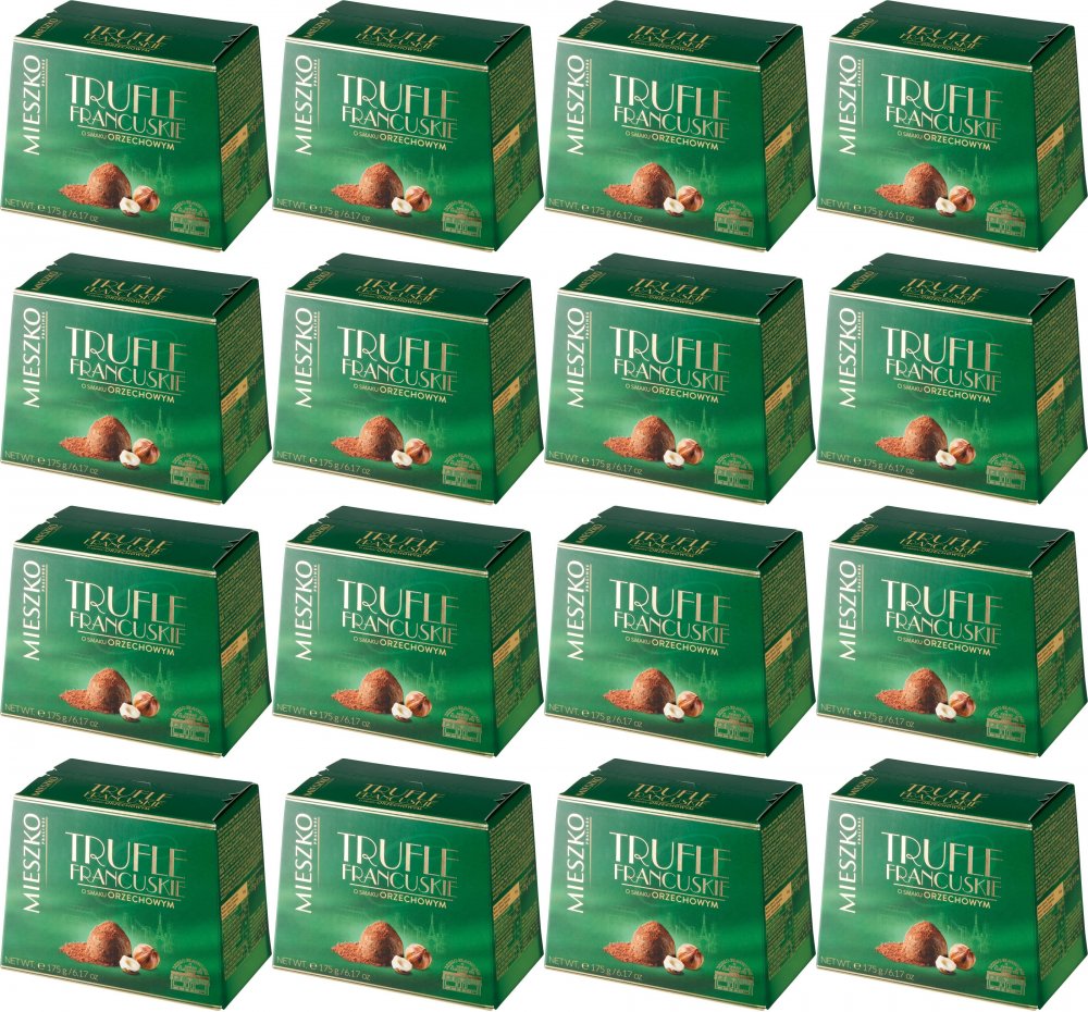 16x Cukierki Mieszko Trufle francuskie, orzechowy, 175g