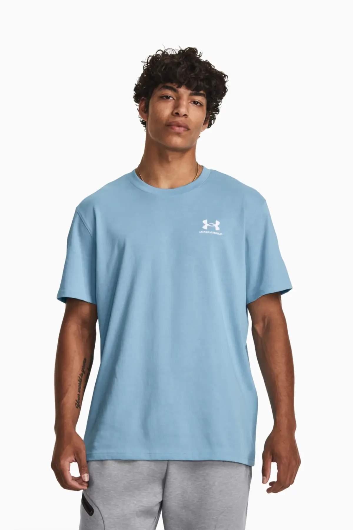 Koszulka Under Armour Embroidered Logo - Błękitny