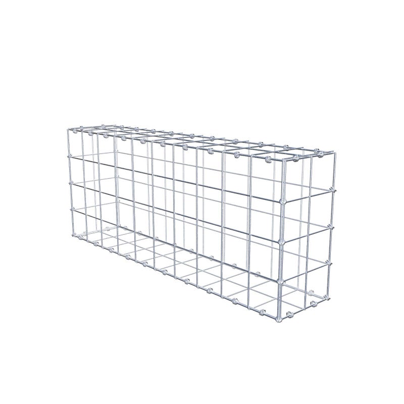 Gabion 100 cm x 40 cm x 20 cm (dł. x wys. x gł.), rozmiar oczek 10 x 10 cm, pierścień spiralny