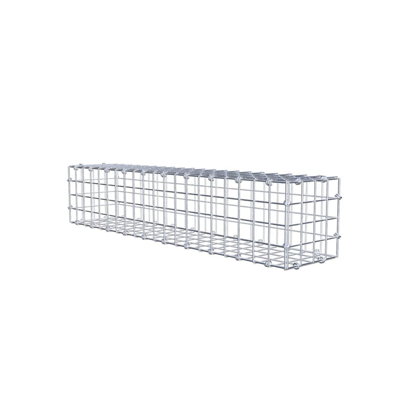 Gabion 100 cm x 20 cm x 20 cm (dł. x wys. x gł.), rozmiar oczek 5 x 5 cm, pierścień spiralny
