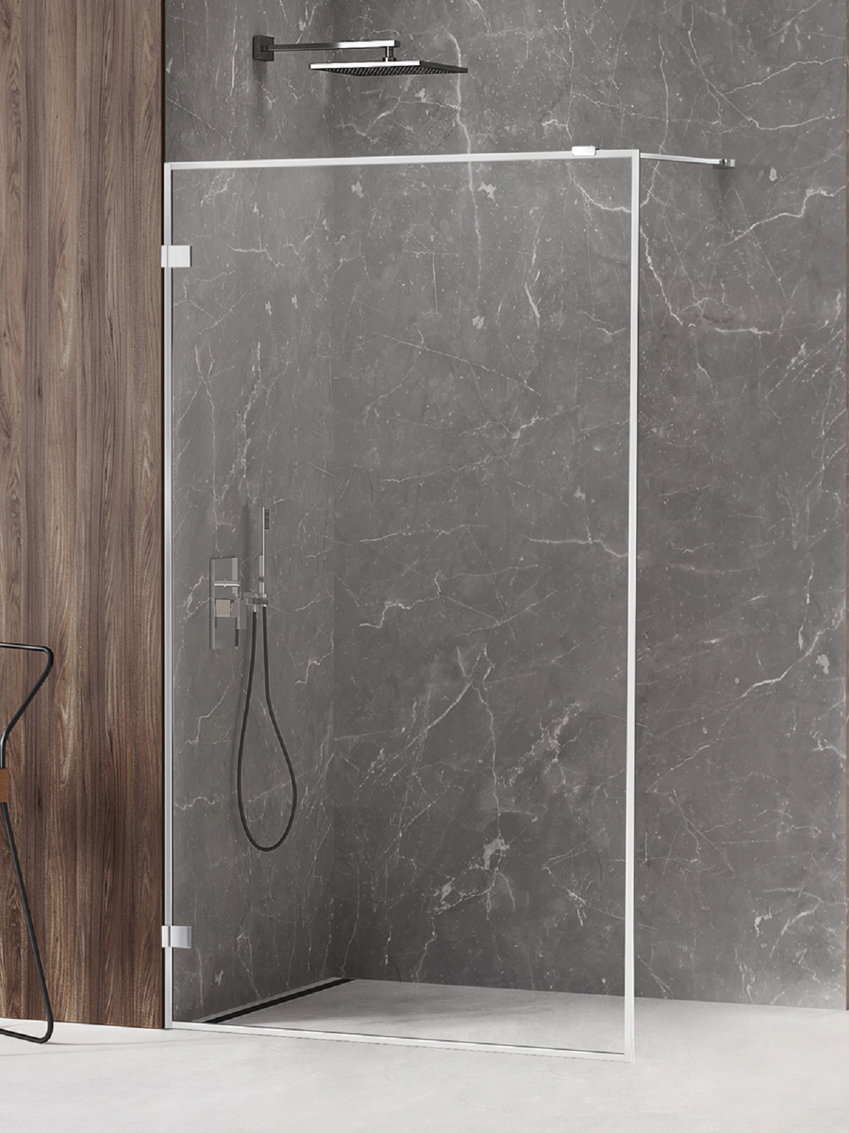 New Trendy Avexa ścianka prysznicowa walk-in 130 cm chrom połysk/szkło przezroczyste EXK-2511