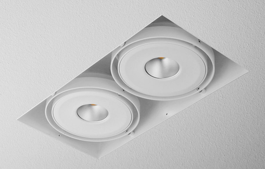 Aqform Squares lampa do zabudowy 2x12W biała struktura 30117-L930-F1-00-13 - Wysyłka w 24h