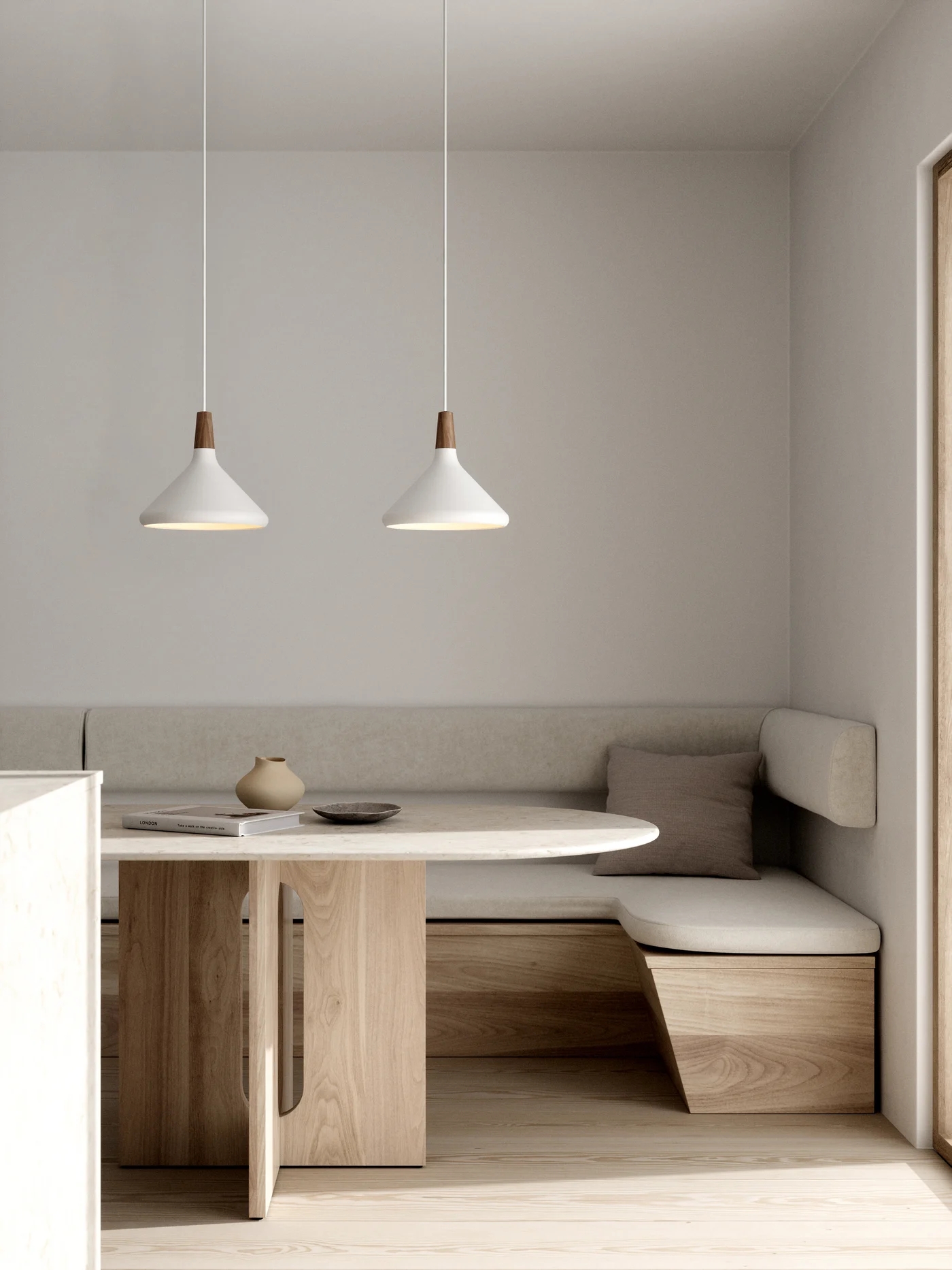 Nordlux DFTP Nori 27 lampa wisząca 1x40W biały/brązowy 2120813001