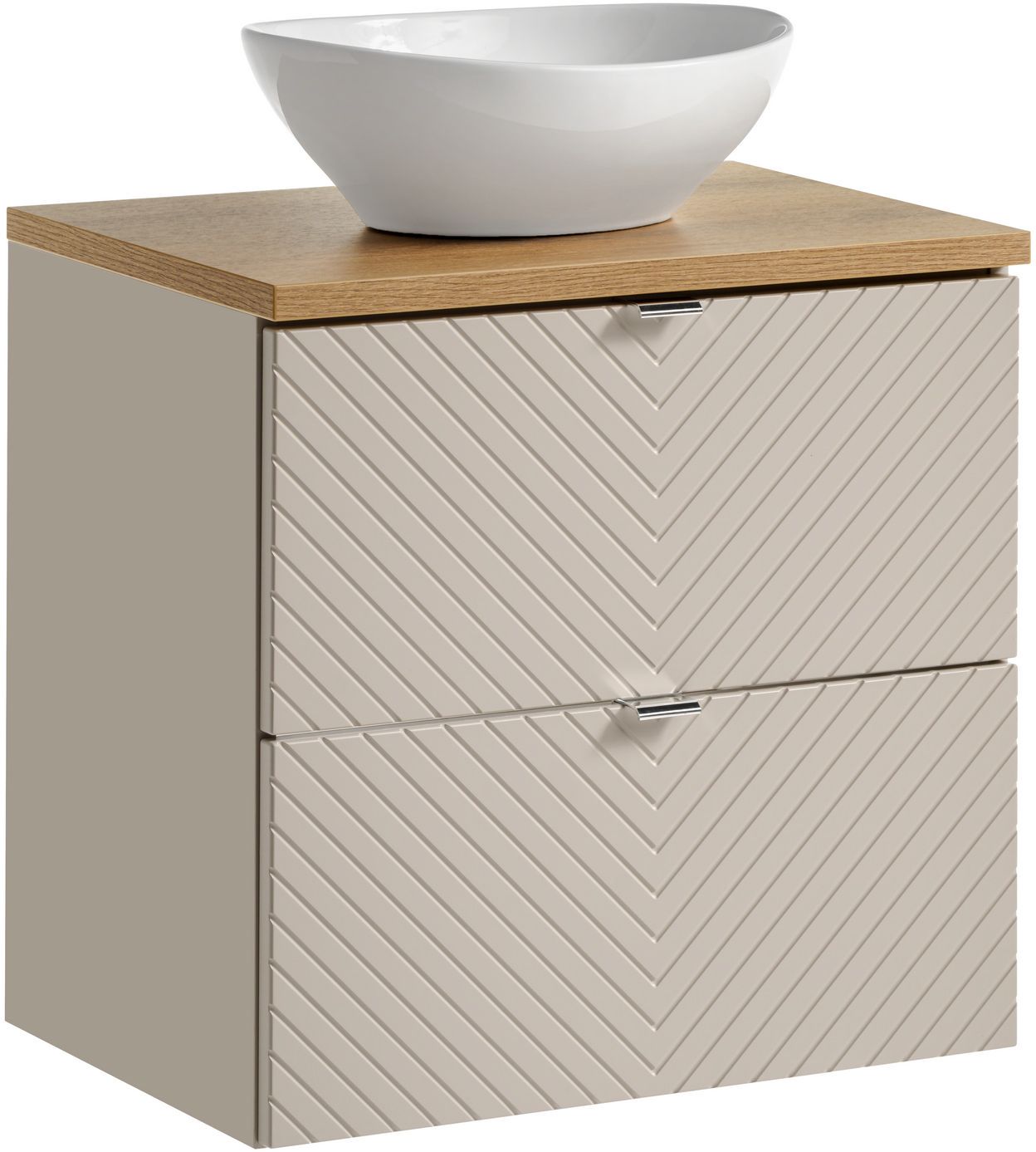 Zestaw Comad Viva Cashmere szafka 60x39x57 cm podumywalkowa wisząca kaszmir z blatem dąb i umywalką SET-VIC B OAK 60CM S UN LOLA GW - Wysyłka w 24h