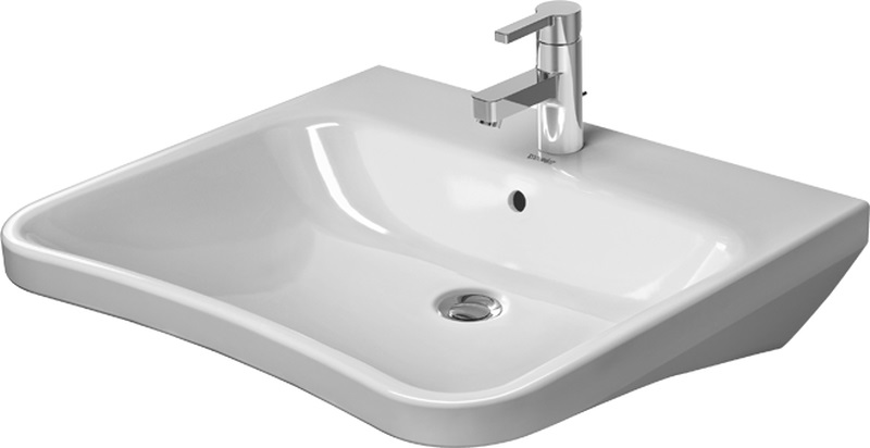 Duravit DuraStyle umywalka 65x57 cm prostokątna ścienna dla niepełnosprawnych biała 2329650000 - Wysyłka w 24h