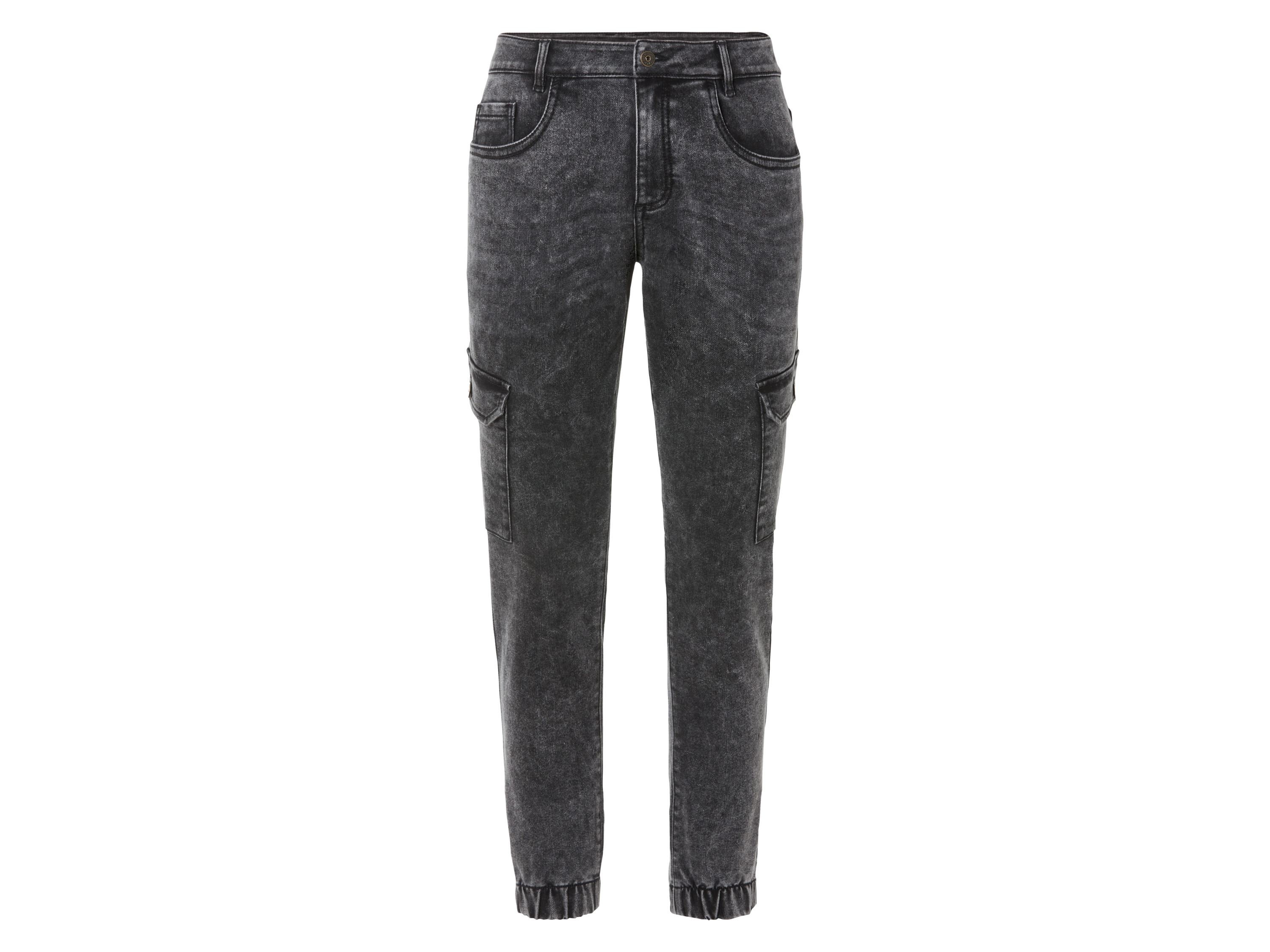 Livergy Joggery jeansowe męskie, Comfort Fit Szary, 52