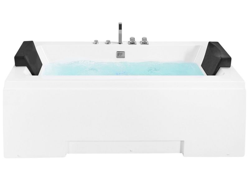 Wanna LED z hydromasażem 170 x 75 cm biała Galley 1 szt.