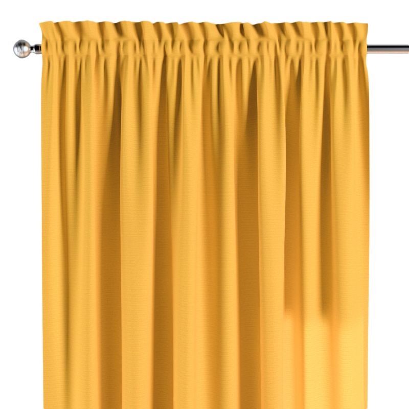 Zasłona na kanale z grzywką 1 szt. 130 x 260 cm Dekoria żółty 1 szt.