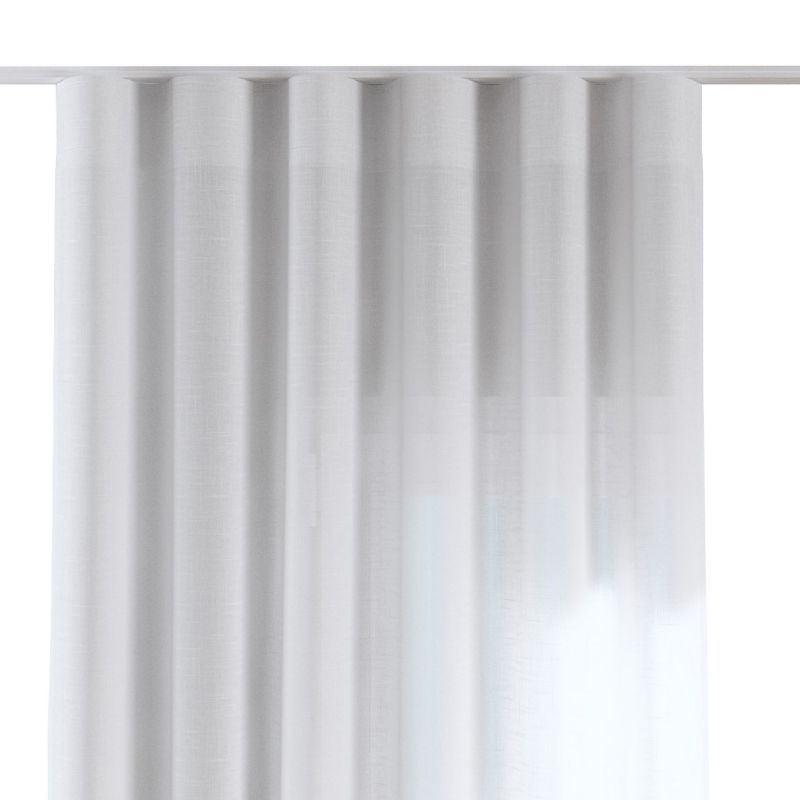 Zasłona na taśmie wave 130 x 260 cm Dekoria prześwitujący biały 1 szt.