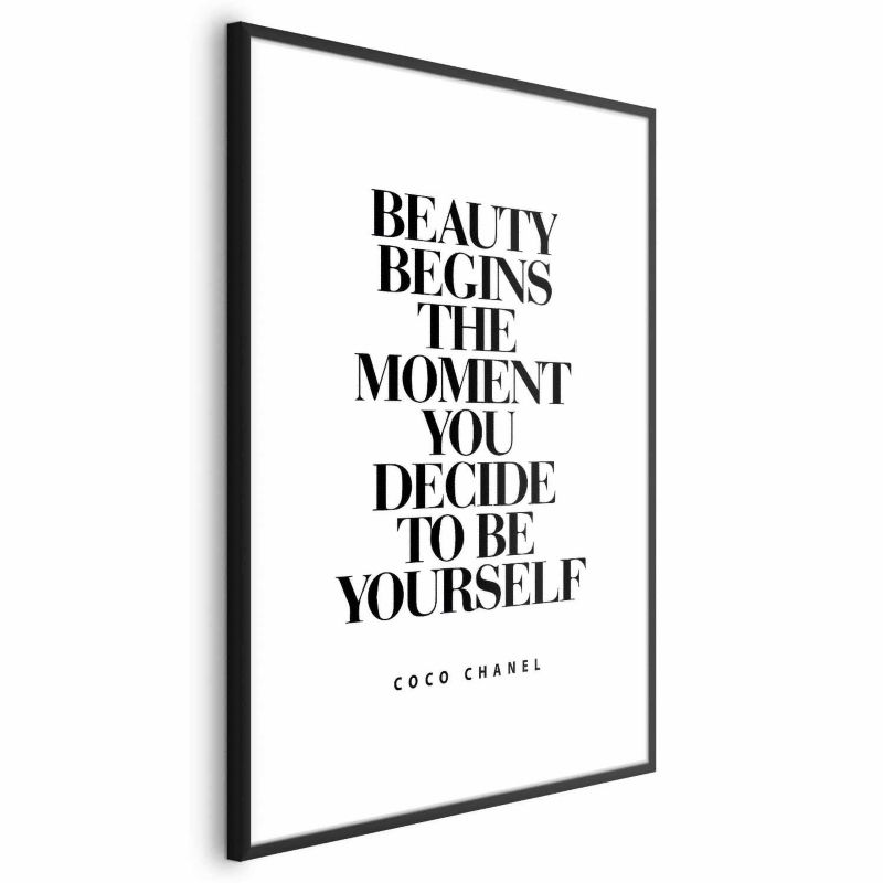 Plakat Artgeist Coco Chanel 60x90 cm z ramą czarną 1 szt