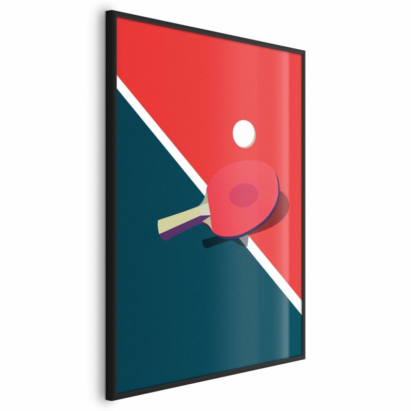 Plakat Artgeist Tenis stołowy 40x60 cm z ramą czarną 1 szt