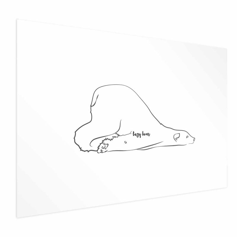 Plakat Artgeist Leniwy niedźwiedź 30x21 cm bez ramy 1 szt