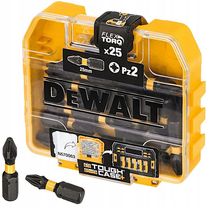 Końcówki Bitów Udarowych DeWALT Extreme Impact Torsion PZ2 25mm 25 elementów 1 szt.