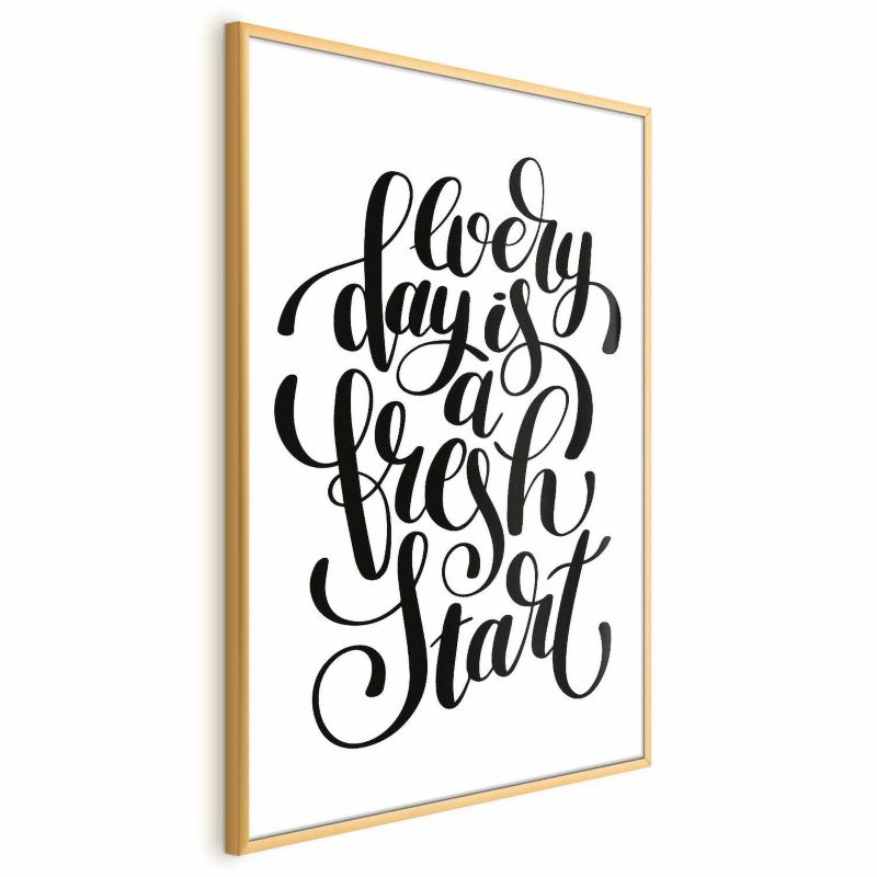 Plakat Artgeist Fresh start 40x60 cm z ramą złotą 1 szt