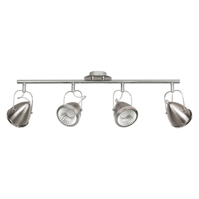Lampa Sufitowa SPOT Light 4xGU10 5,5W Połączenie Chromu i Satyny w Minimalistycznym Stylu, Polski Producent 1szt.