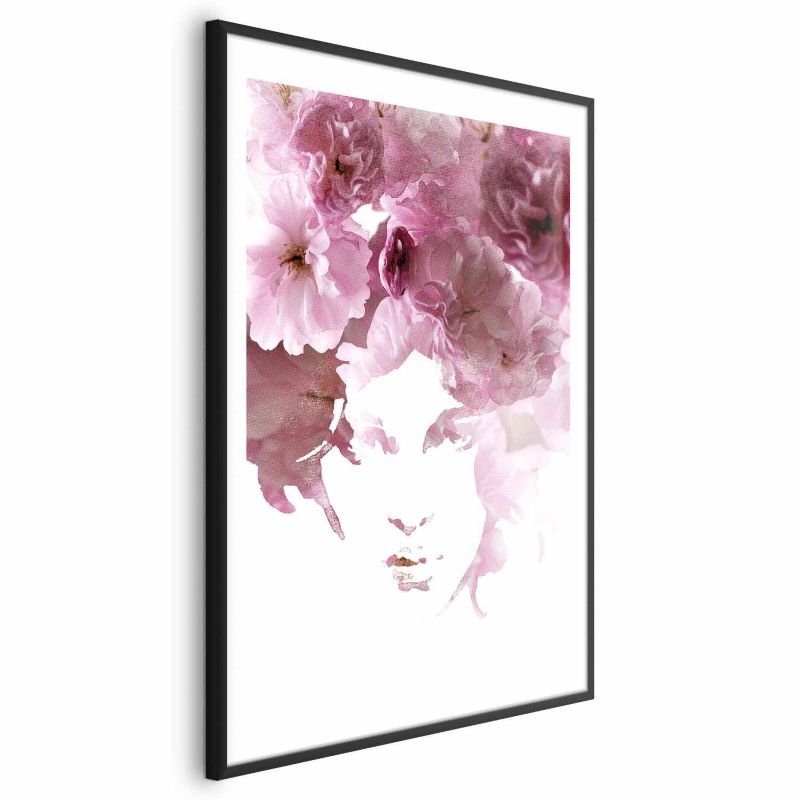 Plakat Artgeist Kwieciste spojrzenie 60x90 cm z ramą czarną 1 szt