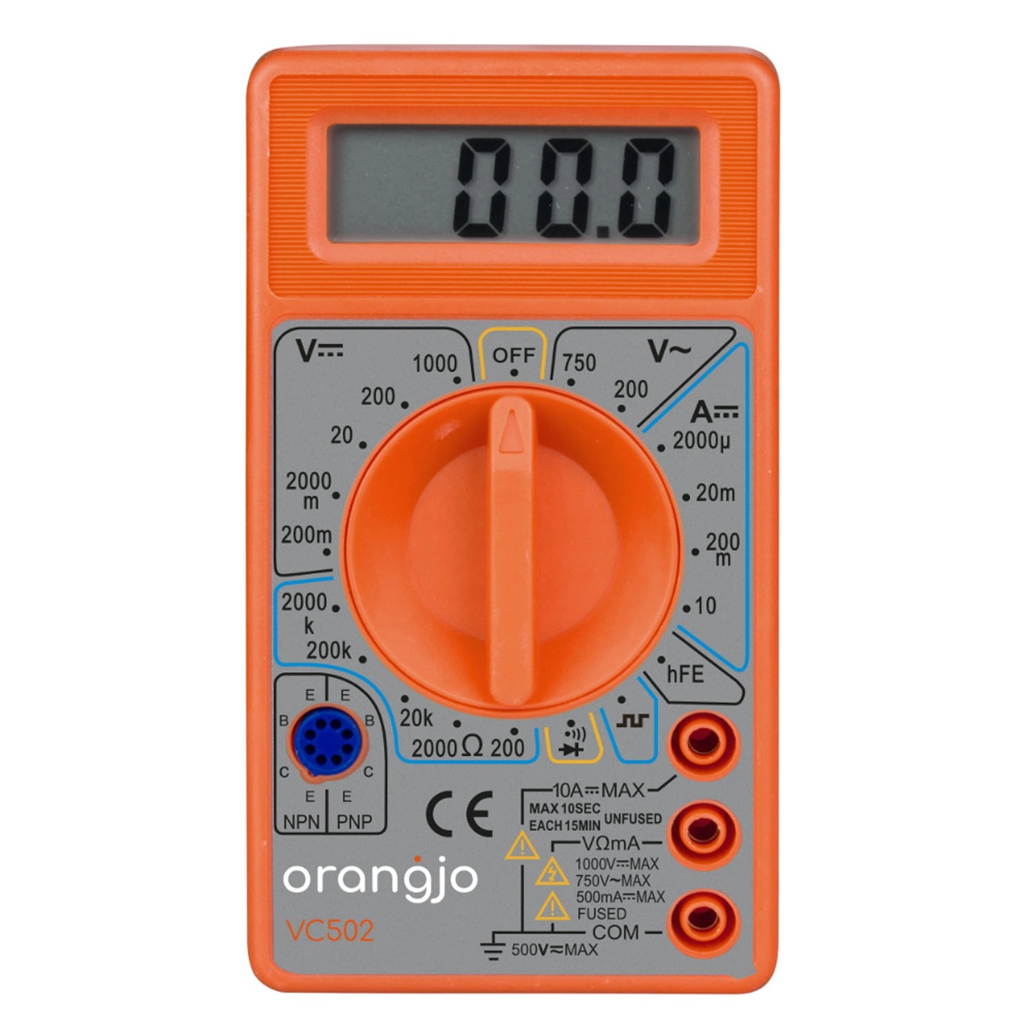 Orangjo Miernik cyfrowy z buzzerem VC502