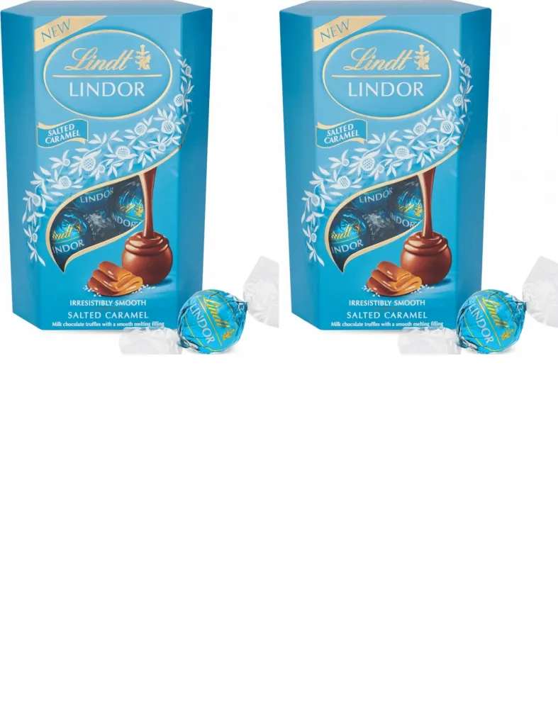2x Praliny Lindt Lindor, czekoladowy z nadzieniem słony karmel, 200g