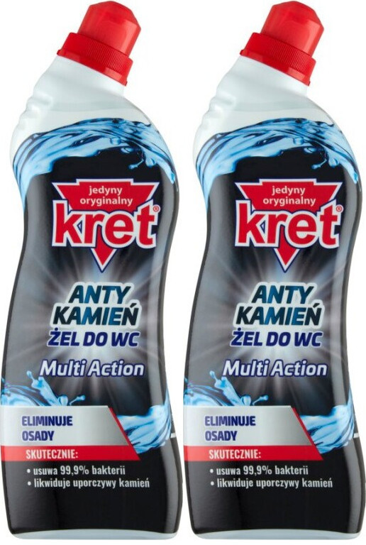 2x Żel do czyszczenia WC Kret Anty Kamien Multi Action, 750 ml
