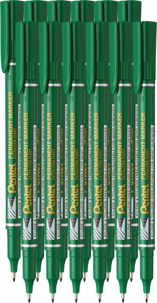 12x Foliopis Pentel NF450, okrągła, 1.6mm, zielony