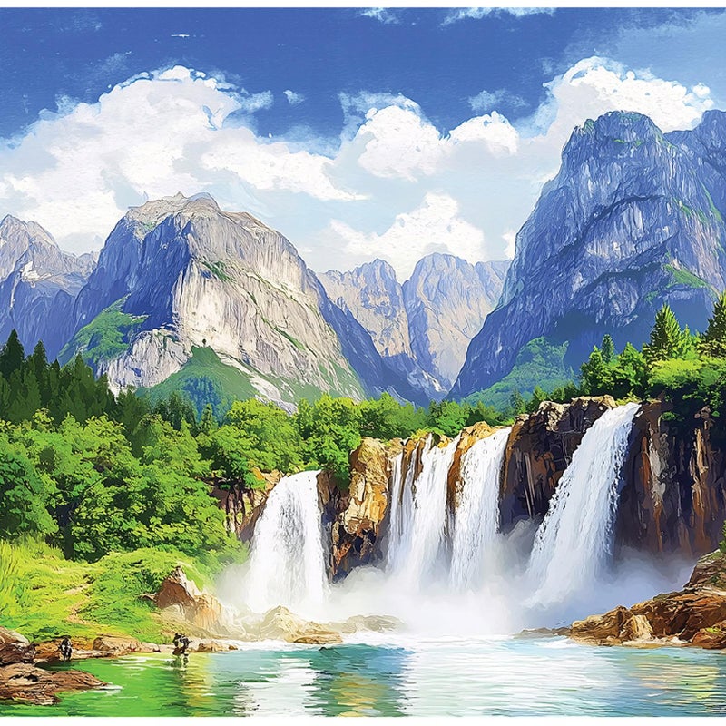 Fototapeta Wodospad Las Natura 400x280 cm Tapeta Do Sypialni Salonu Kuchni Na Flizelinie