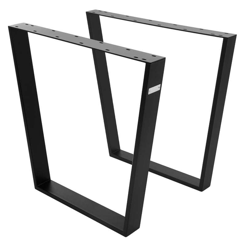 ML-Design zestaw 2 nóg stolowych trapezowych 75x72 cm V-kształtne stal malowana proszkowo industrialne profil 8x2 cm metalowa rama podstawy mebli