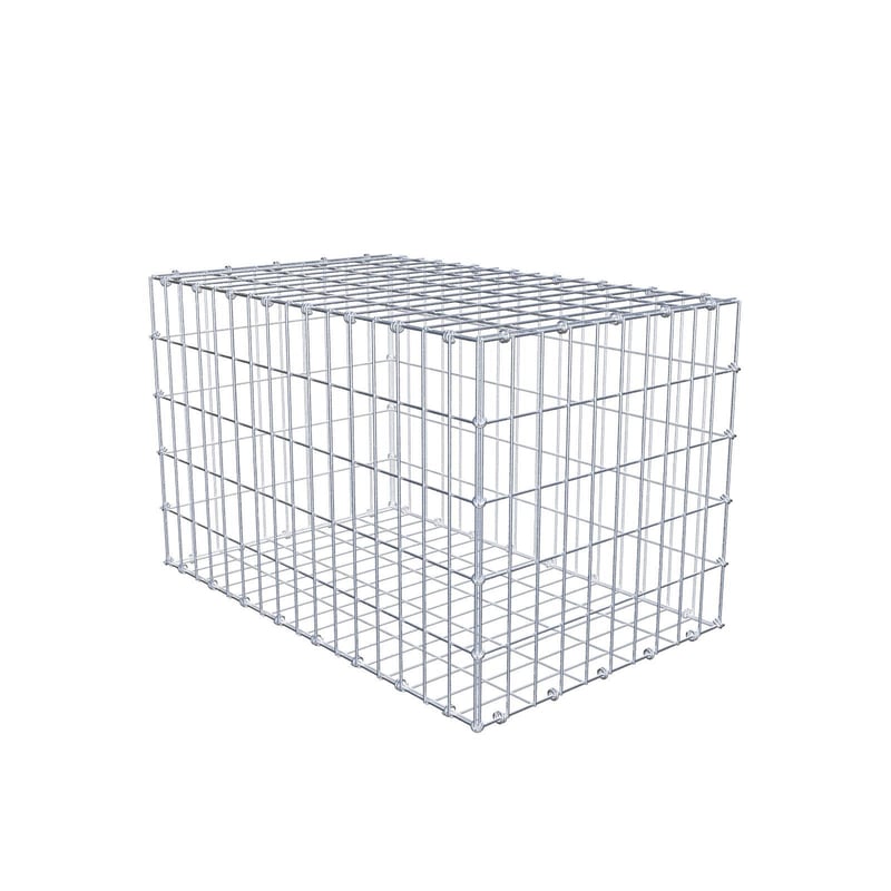 Gabion 80 cm x 50 cm x 50 cm (dł. x wys. x gł.), rozmiar oczek 5 x 10 cm, pierścień spiralny