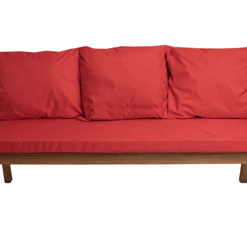 Poduszka ogrodowa na ławkę 140x60x7cm/3x50x56cm Poduszka na ławkę Czerwona poduszka na meble ogrodowe Wygodne poduszki na sofę na patio i balkon