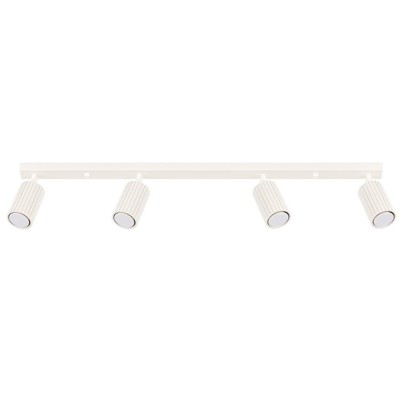 Plafon KARBON 4L beżowy, minimalistyczny - 81x6.5x16.5cm Sollux