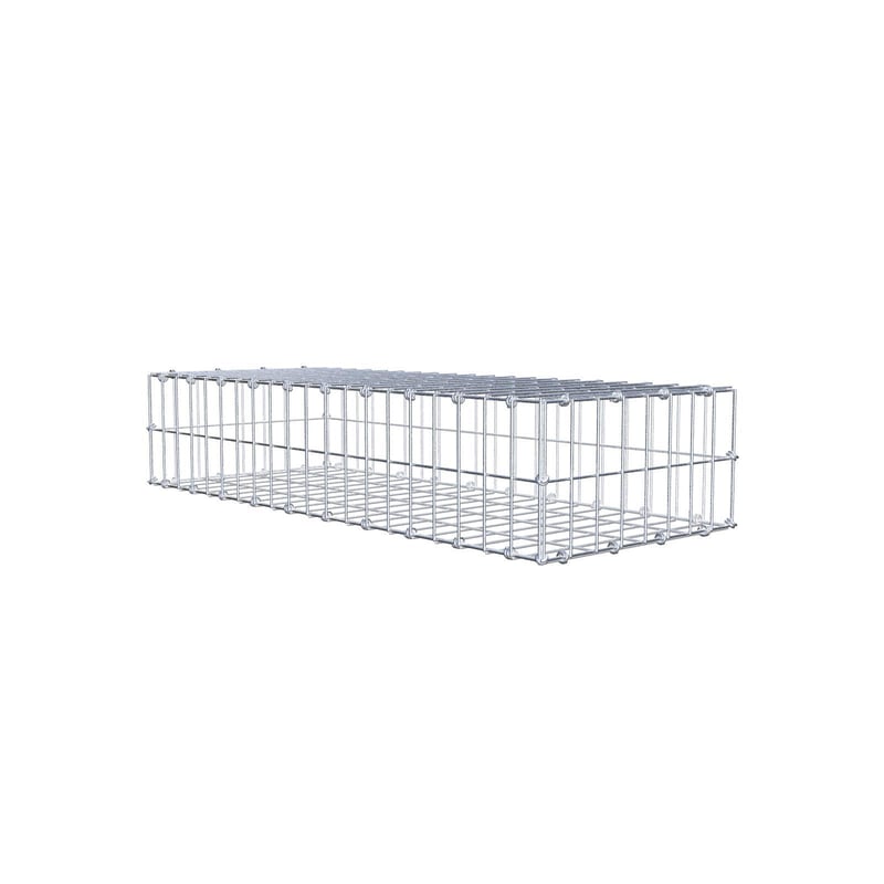 Gabion 100 cm x 20 cm x 40 cm (dł. x wys. x gł.), rozmiar oczek 5 x 10 cm, pierścień spiralny