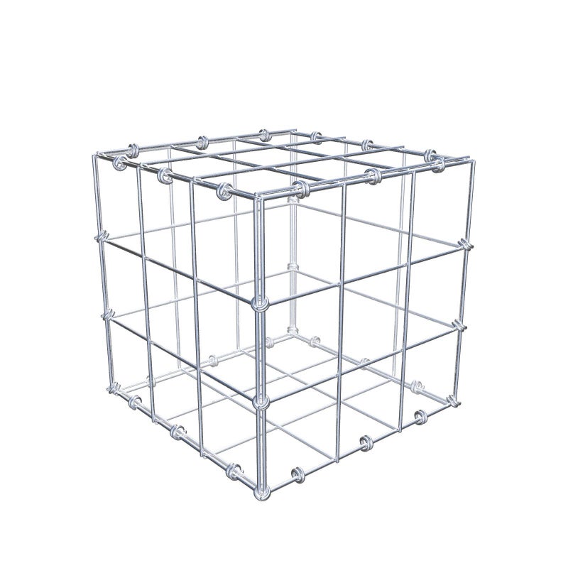 Gabion 30 cm x 30 cm x 30 cm (dł. x wys. x gł.), rozmiar oczka 10 x 10 cm, pierścień spiralny