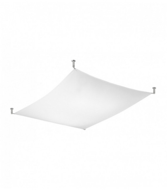 Plafon LUNA 3 biały, minimalistyczny - 130x105x15cm Sollux