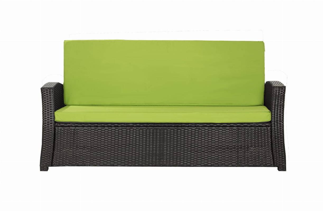 Wygodne poduszki na sofę rattanową 160x50x50cm limonkowa Zestaw poduszek na meble ogrodowe technorattan poduszki na meble zdejemowany pokrowiec