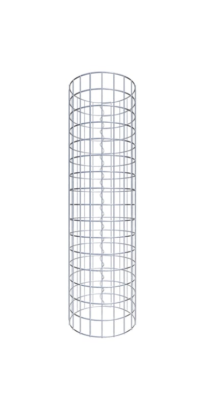 Kolumna gabionowa okrągła, średnica 32 cm, wysokość 80 cm, rozmiar oczek 5 cm x 5 cm