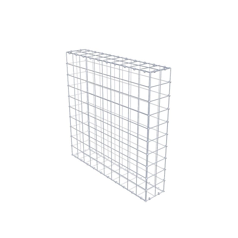 Gabion 100 cm x 100 cm x 20 cm (dł. x wys. x gł.), rozmiar oczka 10 x 10 cm, pierścień spiralny